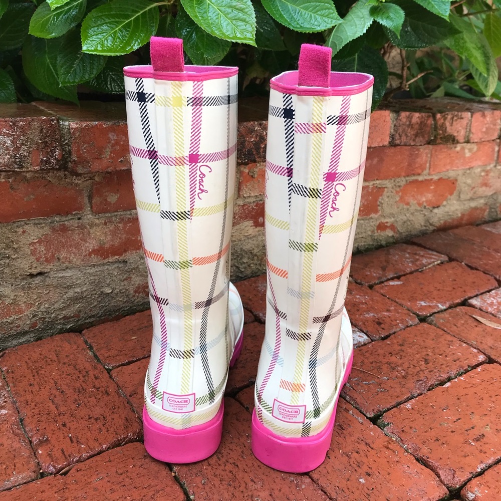 Coach Raspberry Rain Boots - Picture 3 of 7